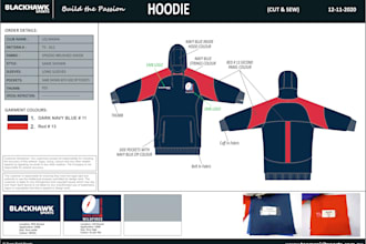 create fashion apparel clothing tech pack and mockups