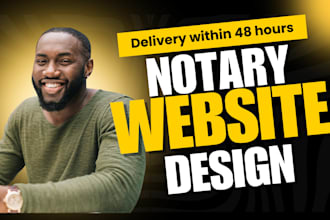 design fast responsive notary website, logo and landing page