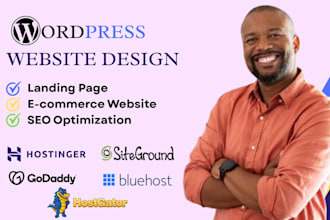 design wordpress website on hostinger namecheap bluehost godaddy strato website