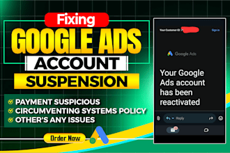 fix and reactivate suspended google ads adwords account