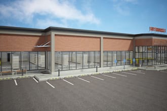 elevate 3d commercial shopping mall design,retails shop,brands,walmart rendering