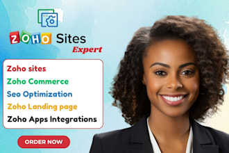 design zoho sites, zoho commerce, zoho CRM, zoho landing page, zoho site, forms
