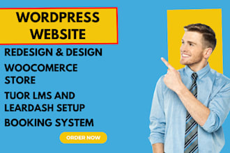 rebuild wordpress learndash tutor lms website bookly pro amelia woocomerce site