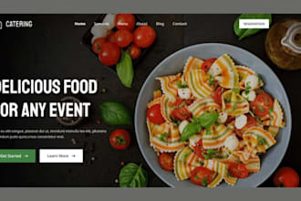 design restaurant website catering website on wordpress or wix online ordering
