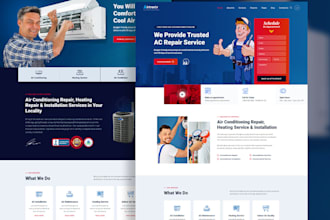 design roofing, construction, hvac, plumbing website with ai integration