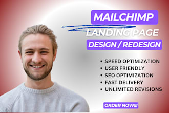 do mailchimp landing page design and redesign email campaign