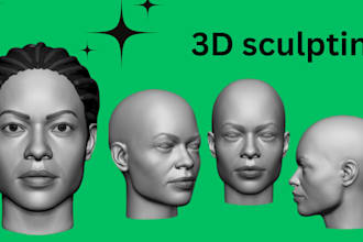 3d sculpture 3d model character for 3d printing in zbrush and blender