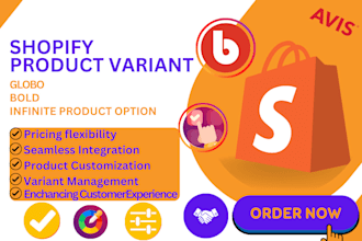setup shopify product variant globo infinite  scproduct swatch king avis glo app