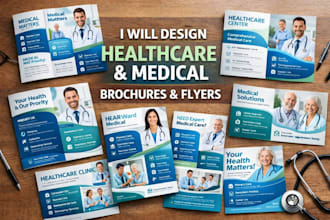 design bifold trifold medical clinical healthcare brochure or flyer