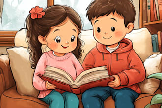 illustrate children story book illustration, children book illustration