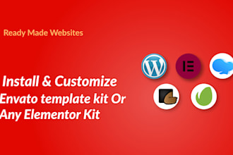 install, setup or customize envato template kit