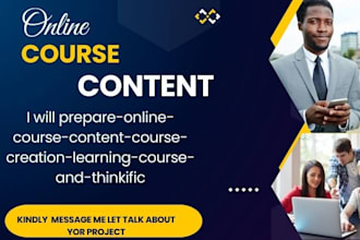 prepare online course content, course creation, learning course, and thinkific