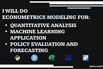 do econometrics modeling, quantitative analysis, forecasting, machine learning