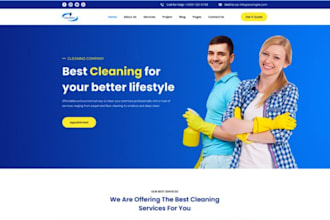 build cleaning service website, house cleaning, office cleaning, booking koala