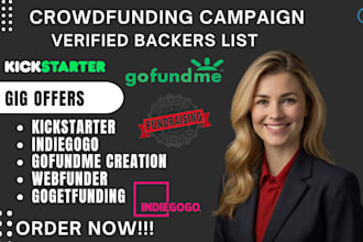 generate verified crowdfunding backers list for  kickstarter indiegogo gofundme
