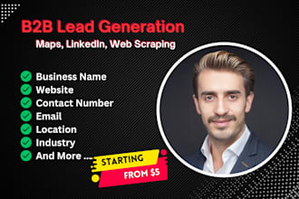 do data extraction and lead generation from google maps, web and linkedin