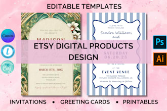 create etsy digital product, christmas cards, christmas trivia games, etsy store