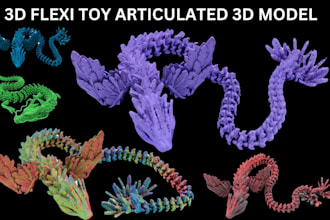 sculpt your art toys or figures 3d articulated model bjd for 3d printing