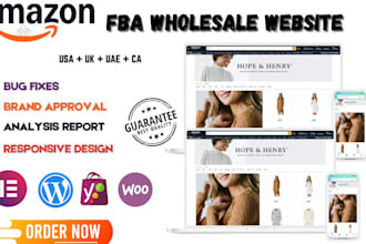 build amazon fba wholesale website with brand approval suppliers and distributor