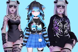 do vrchat avatar furry avatar vtuber model vrc character anime nsfw for 3d model