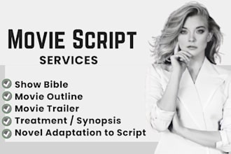 draft pitch, outline, synopsis, or treatment for movie script, screenplay