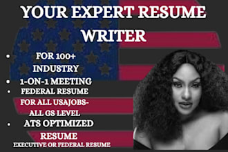 do 24hrs professional ats resume writing linkedin cover letter federal executive