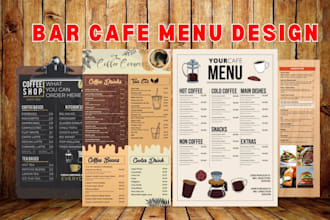 design bar cafe drink menu design restaurant menu dessert menu design in 6 hours