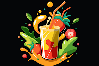 make admirable colorful juice logo