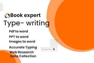 do a fast typing job, 100 pages in 1 day, your typist