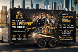 design eye catching wrap for your business car, van, bus, truck, trailer etc