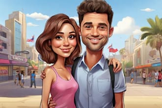 do cartoon caricature for you