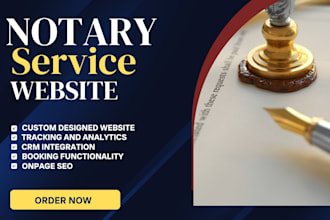 build fully optimized notary website, notary landing page, signature website