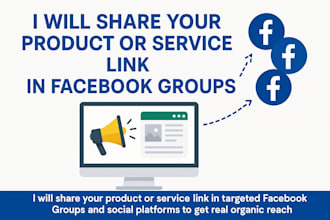 share your product or service link in facebook groups