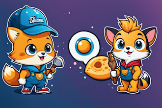 do a creative cartoon mascot logo design