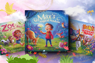 do cartoon book illustrations and children book cover for paperback, kdp