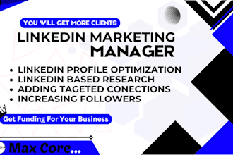 be your b2b linkedin marketing manager and sales closer