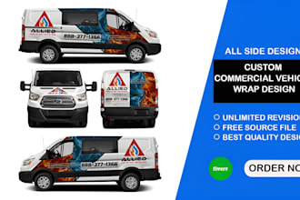 make creative vehicle wrap design for your car, truck, van, trailer,bus,car wrap