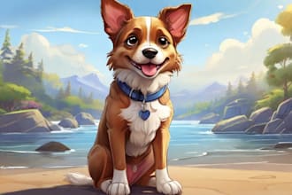 draw an awesome pet cartoon portrait
