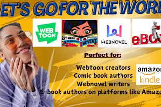 do webtoon promotion, comic book webnovel amazon book, ebook to organic reader