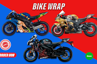 do unique bike, motorcycle wrap any vehicle wrap design