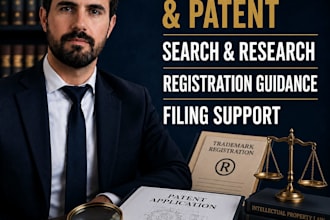 do expert trademark and patent research and filing guidance for USA, UK