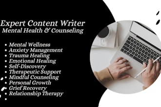 write content on mental health and counseling