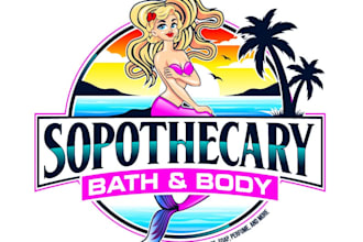 design wonderful mermaid logo