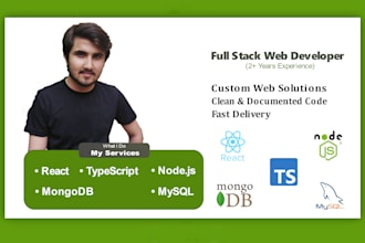 build react components and rest apis with node js