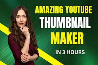 create professional attractive youtube thumbnail design