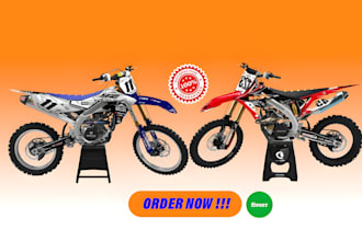 do professional wrap decal design for your mx motorcycle dirt bike