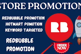 drive organic audience to your redbubble store for sales