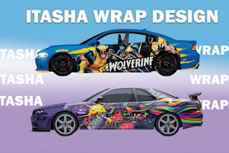 do itasha car wrap design, racing car wrap, car wrap design, livery car wrap