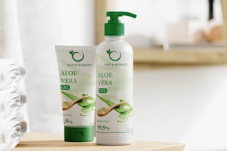 do cosmetics label and product packaging design in 24 hours