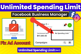 create unlimited spending limit facebook business manager and ads account